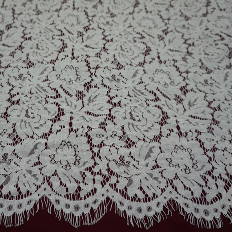 Placement Floral Eyelash Placement Lace Fabric for Women's Wear Wholes 35